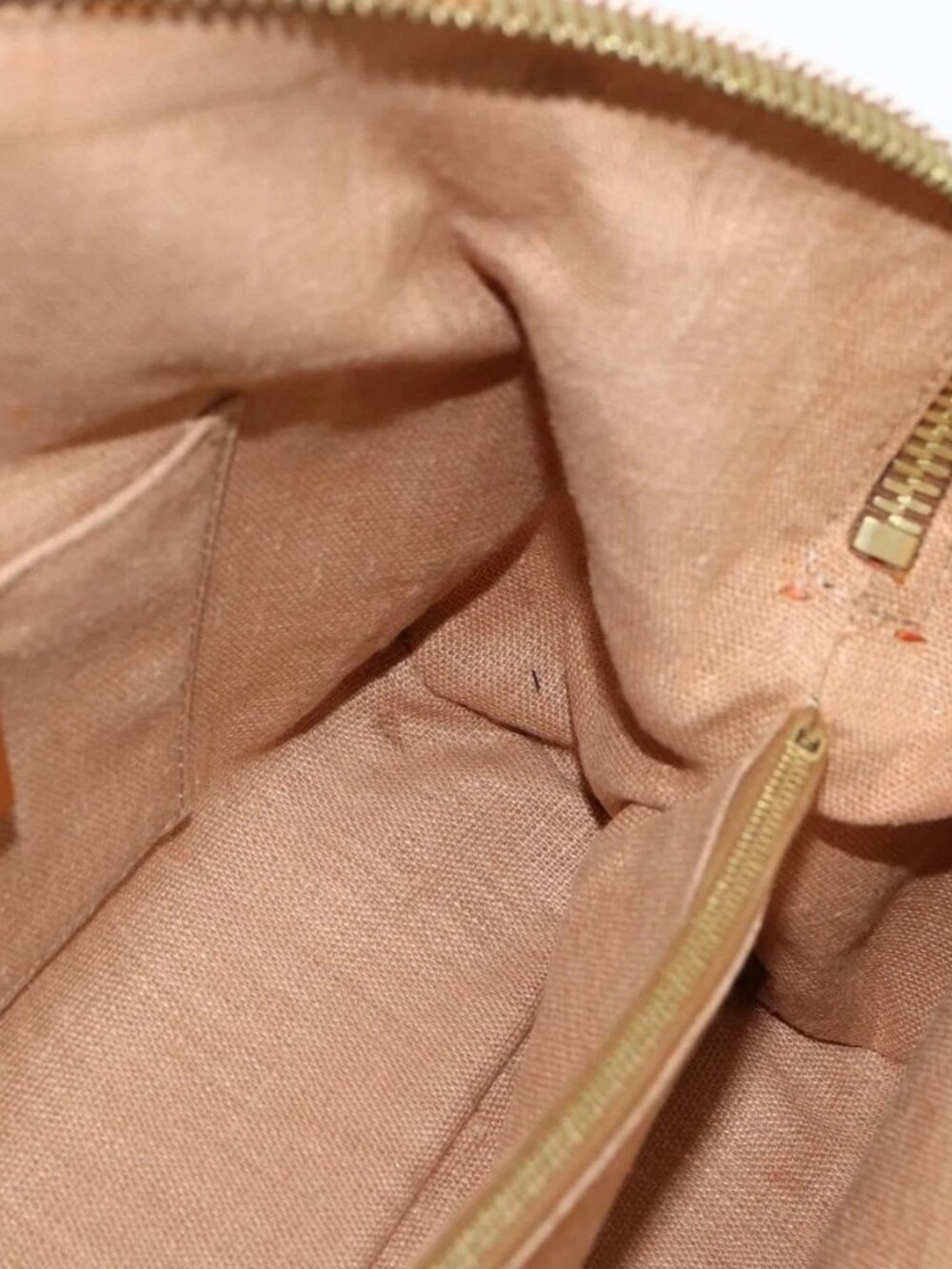 FENDI Chameleon Hand Bag Canvas Leather 2way Orange Gold Auth 172513 - Picture 10 of 16